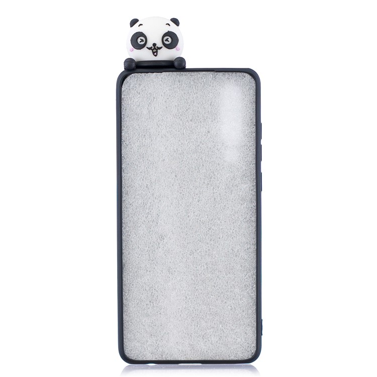 3D -muster TPU Soft Case Für Huawei P30 - Panda Mit Rotem Bogenknoten