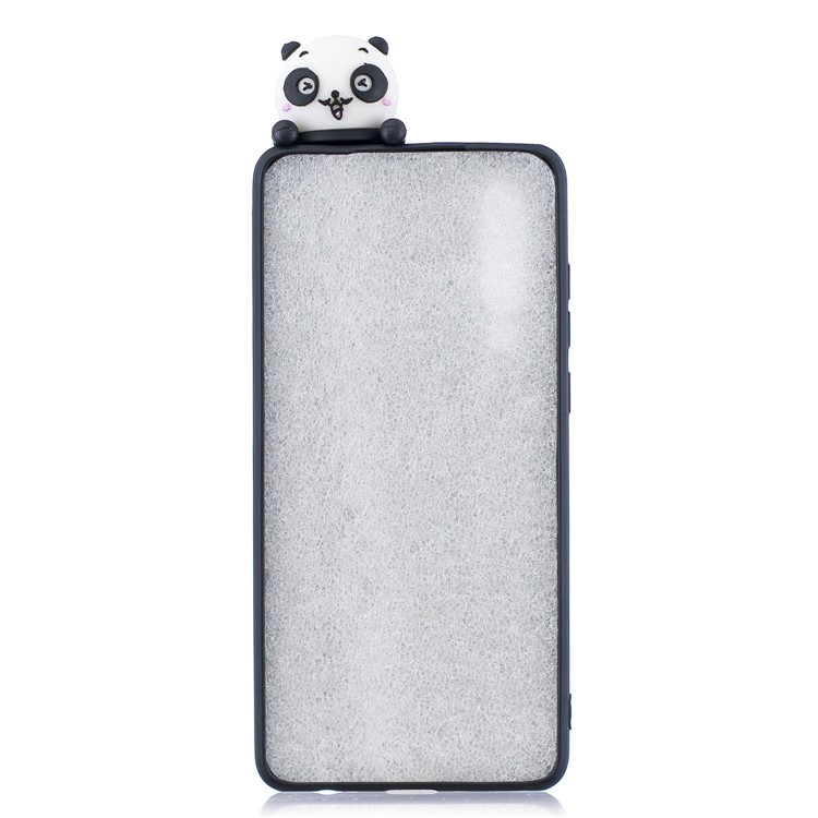 3D Pattern TPU Soft Shell for Huawei P30 - Panda with Blue Bowknot-3