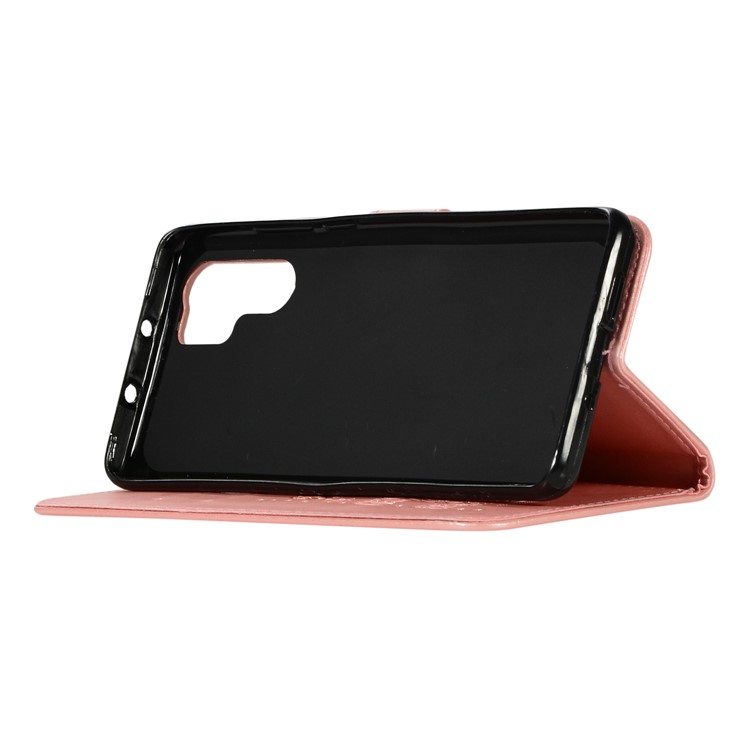 Imprint Elephant Leather Wallet Cover for Huawei P30 Pro - Rose Gold-5