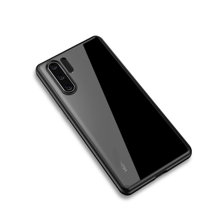 IPAKY for Huawei P30 Pro Clear PC + TPU Hybrid Cell Phone Case - Black-1