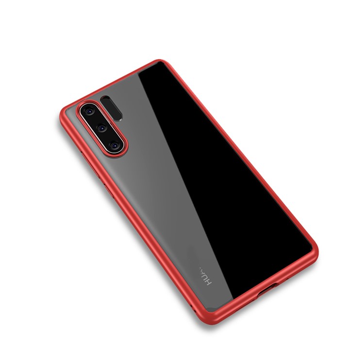 IPAKY for Huawei P30 Pro Clear PC + TPU Hybrid Cell Phone Cover - Red-1