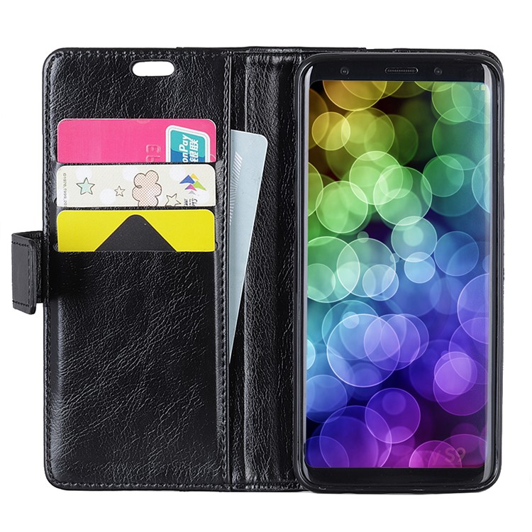 Nappa Texture Wallet Flip Leather Protection Case for Huawei Enjoy 9/Y7 Pro (2019) - Black-4