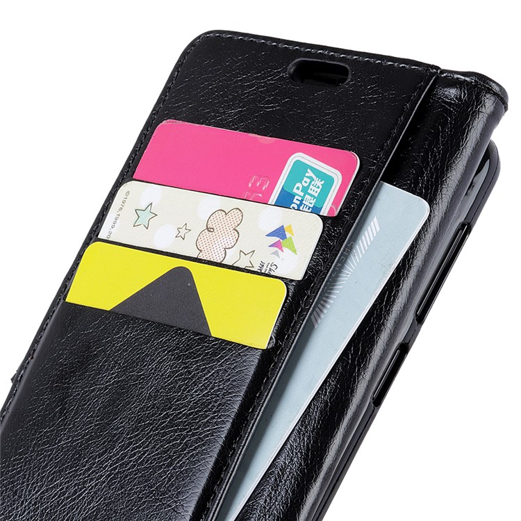 Nappa Texture Wallet Flip Leather Protection Case for Huawei Enjoy 9/Y7 Pro (2019) - Black-7