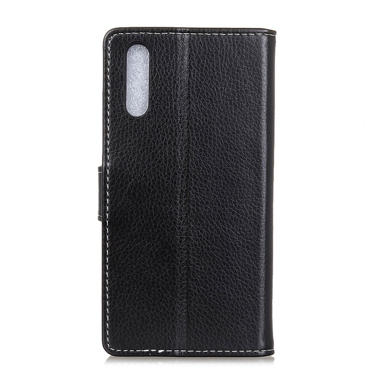 Litchi Grain Wallet Stand Flip Leather Case for Huawei Enjoy 9 / Y7 Pro (2019) - Black-2