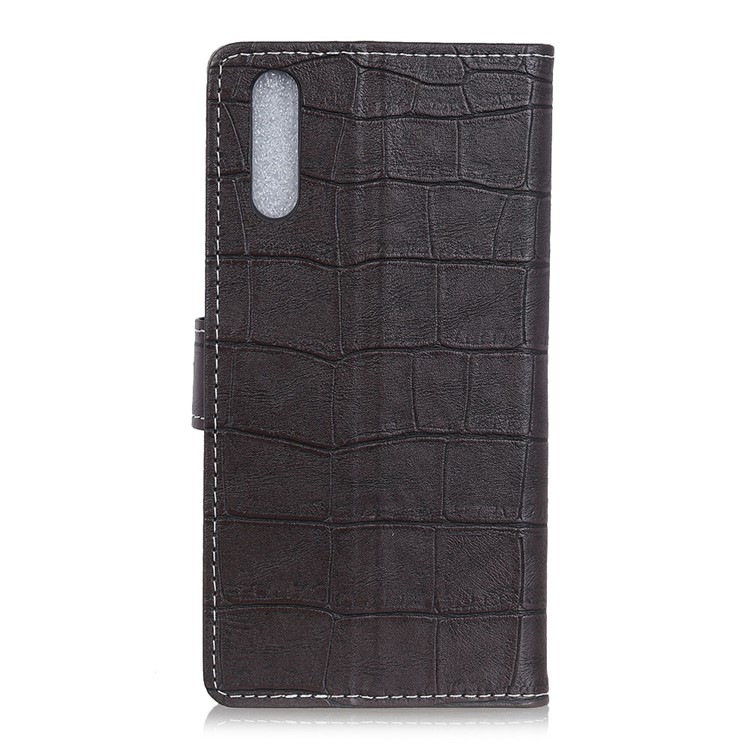 Vintage Crocodile Texture Stand Leather Case for Huawei Enjoy 9 / Y7 Pro (2019) - Black-2