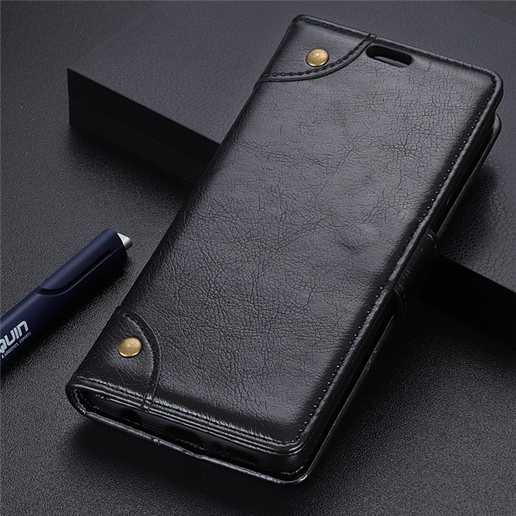 Nappa Texture Wallet Stand Leather Mobile Case for Huawei nova 4 - Black-10