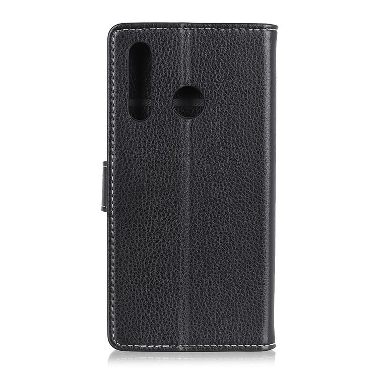 Litchi Texture Wallet Stand Leather Protective Case for Huawei nova 4 - Black-2