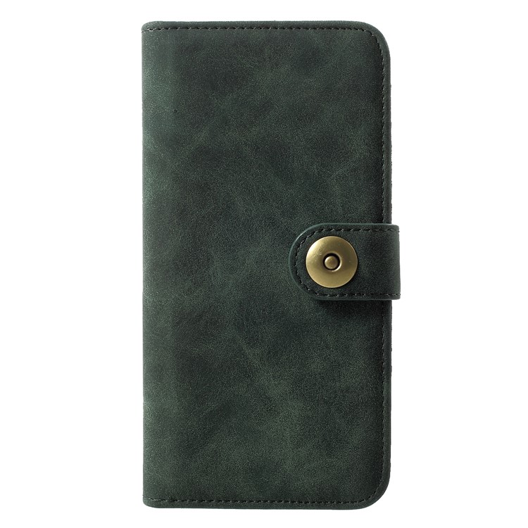 Detachable Vintage Style Split Leather Coated PC Wallet Cellphone Shell for Huawei Mate 20 Pro - Green-1