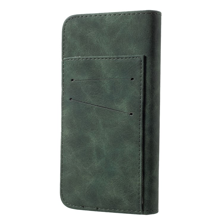 Detachable Vintage Style Split Leather Coated PC Wallet Cellphone Shell for Huawei Mate 20 Pro - Green-2