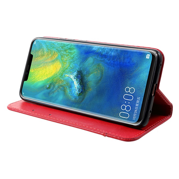Custodia Per Cellulare Con Custodia In Pelle PU Con Cinturino Per Huawei Mate 20 Pro - Rosso-4