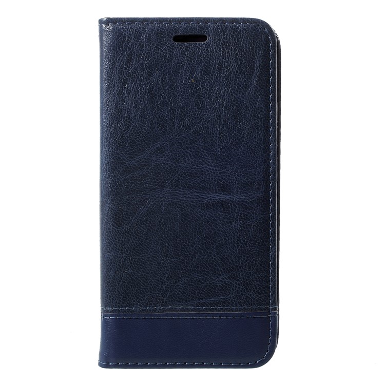 PU Leather Card Holder Stand Cell Phone Shell with Strap for Huawei Mate 20 Pro - Blue-1