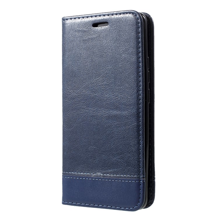 PU Leather Card Holder Stand Cell Phone Shell with Strap for Huawei Mate 20 Pro - Blue-3