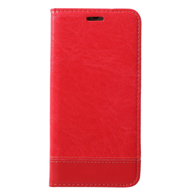 PU Leather Card Holder Stand Mobile Casing with Strap for Huawei Mate 20 - Red-3