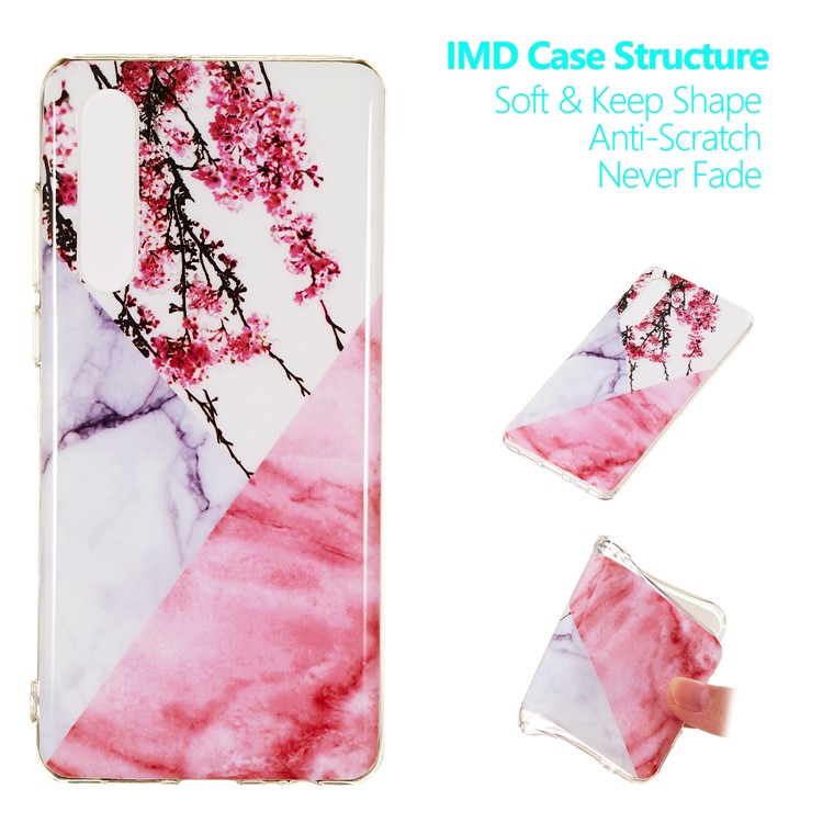 Marble Pattern IMD TPU Soft Back Case for Huawei P30 - Style A-1
