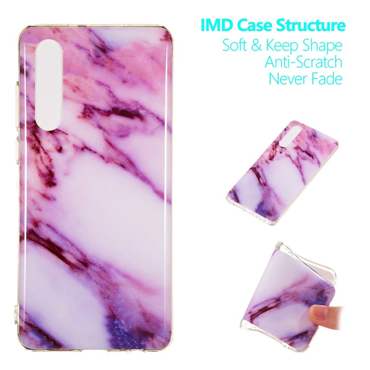 Marble Pattern IMD TPU Soft Back Cover for Huawei P30 - Style B-1
