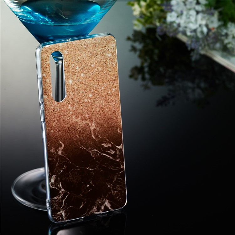 Marble Pattern IMD TPU Soft Back Casing for Huawei P30 - Style D-5