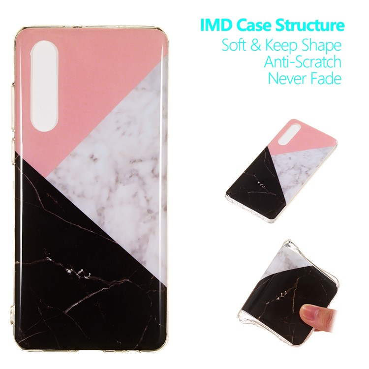 Marble Pattern IMD TPU Soft Back Cell Phone Case for Huawei P30 - Style E-1