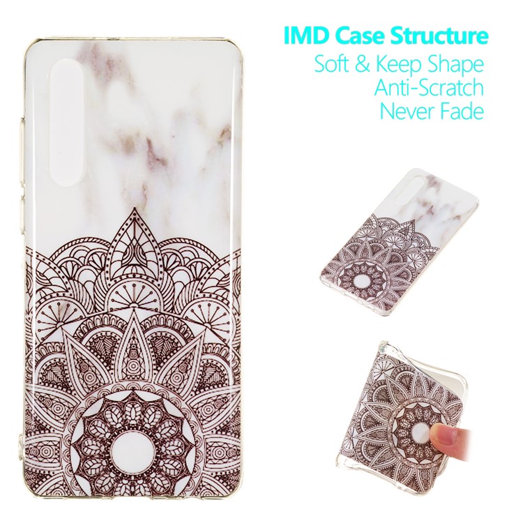 Marble Pattern IMD TPU Soft Back Mobile Phone Case for Huawei P30 - Style F-1