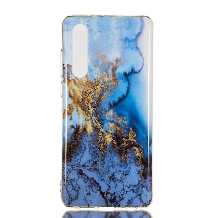 Marble Pattern IMD Flexible TPU Soft Back Case for Huawei P30 - Style K-2