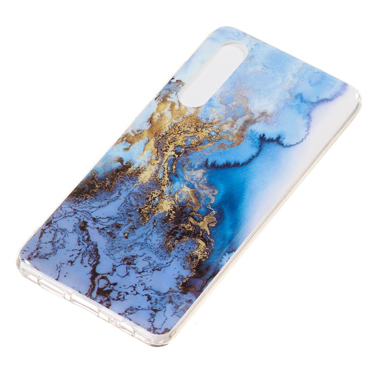 Marble Pattern IMD Flexible TPU Soft Back Case for Huawei P30 - Style K-3