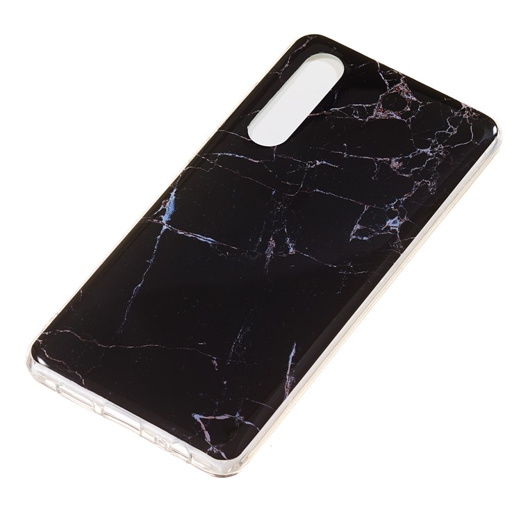 Marble Pattern IMD Flexible TPU Back Case for Huawei P30 - Style L-3