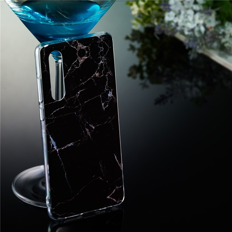 Marble Pattern IMD Flexible TPU Back Case for Huawei P30 - Style L-5