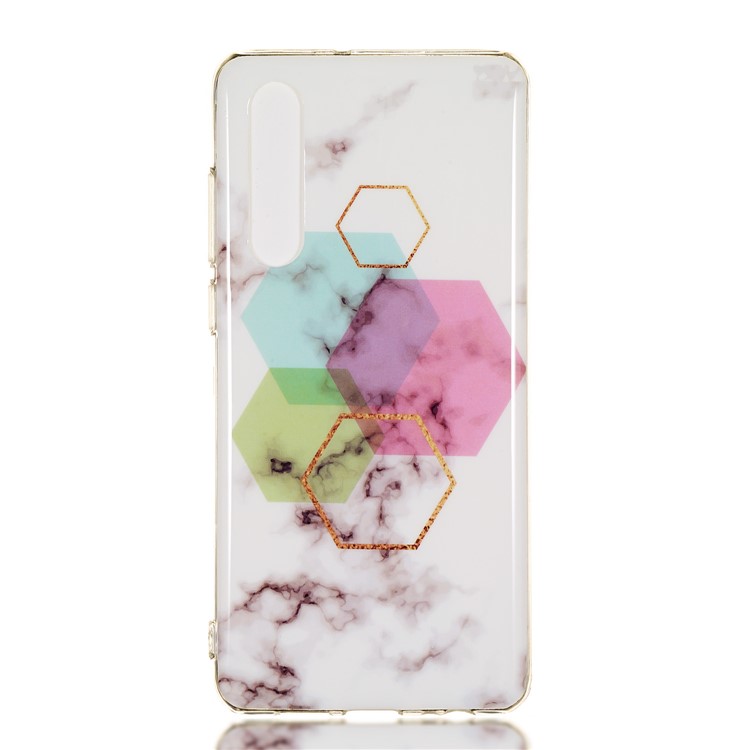 Marble Pattern IMD TPU Phone Cover for Huawei P30 - Style E-2
