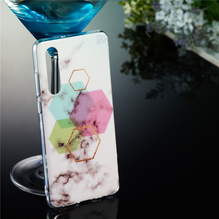 Marble Pattern IMD TPU Phone Cover for Huawei P30 - Style E-5