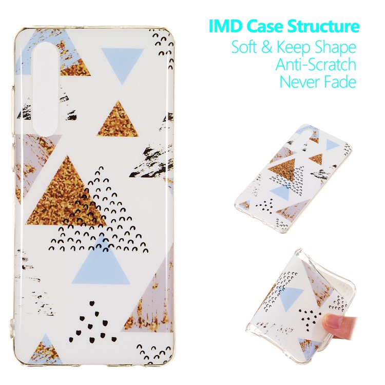 Marble Pattern IMD TPU Protection Shell for Huawei P30 - Style L-1