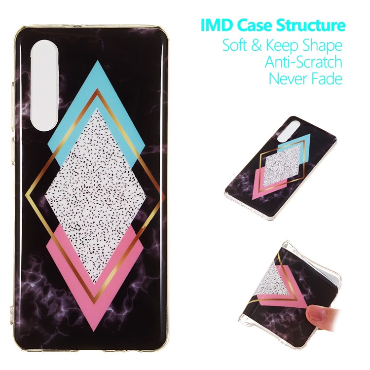 Marble Pattern IMD TPU Case Accessory for Huawei P30 - Style R-1