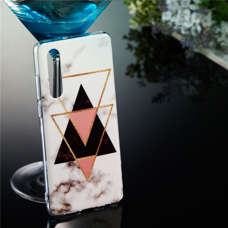 Marble Pattern IMD TPU Back Cover Protector for Huawei P30 - Style X-5