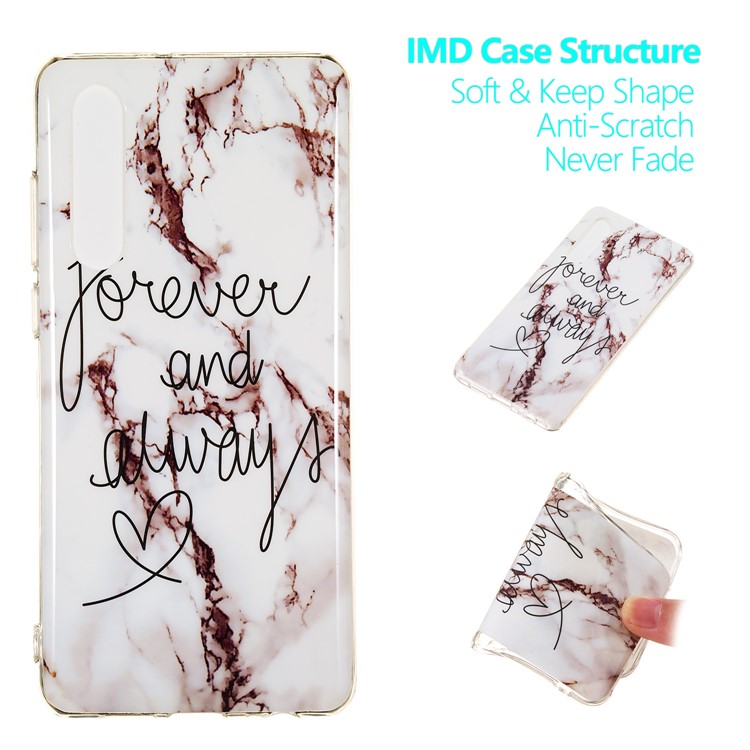 Marble Pattern Printing IMD TPU Phone Casing for Huawei P30 - Style D-1
