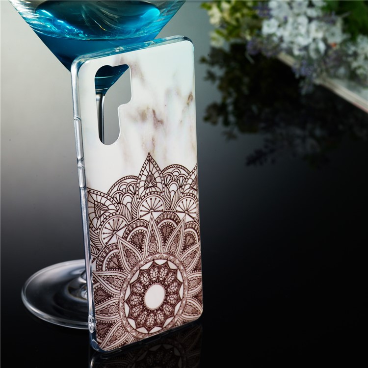 Marble Pattern IMD Flexible TPU Soft Back Case for Huawei P30 Pro - Style L-5