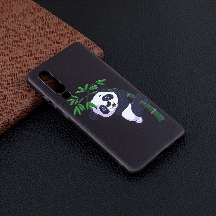 Pattern Printing Embossment Soft TPU Cell Phone Shell for Huawei P30 - Panda Pattern-2