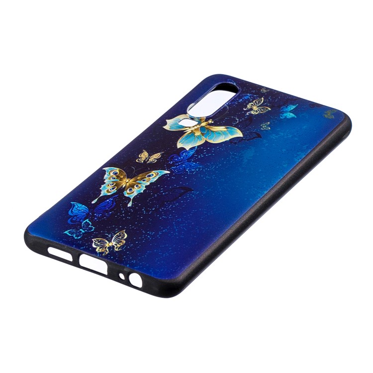 Pattern Printing Embossment Soft TPU Cell Phone Casing for Huawei P30 - Butterfly Pattern-5