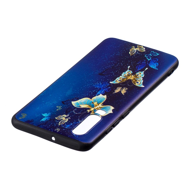 Pattern Printing Embossment Soft TPU Cell Phone Casing for Huawei P30 - Butterfly Pattern-6