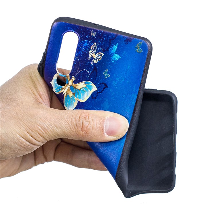Pattern Printing Embossment Soft TPU Cell Phone Casing for Huawei P30 - Butterfly Pattern-7