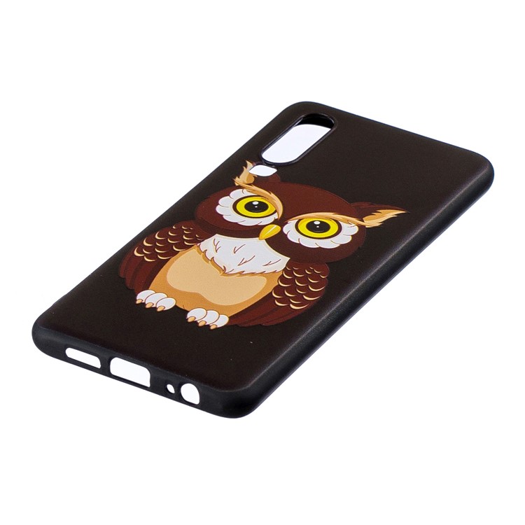 Pattern Printing Embossment Soft TPU Case Cover for Huawei P30 - Brown Owl-5
