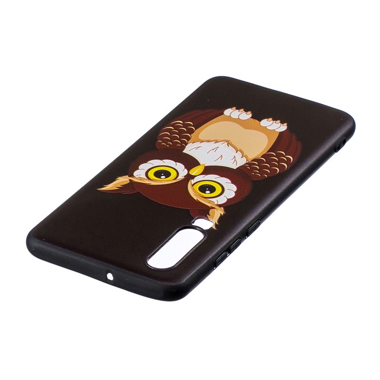 Pattern Printing Embossment Soft TPU Case Cover for Huawei P30 - Brown Owl-6