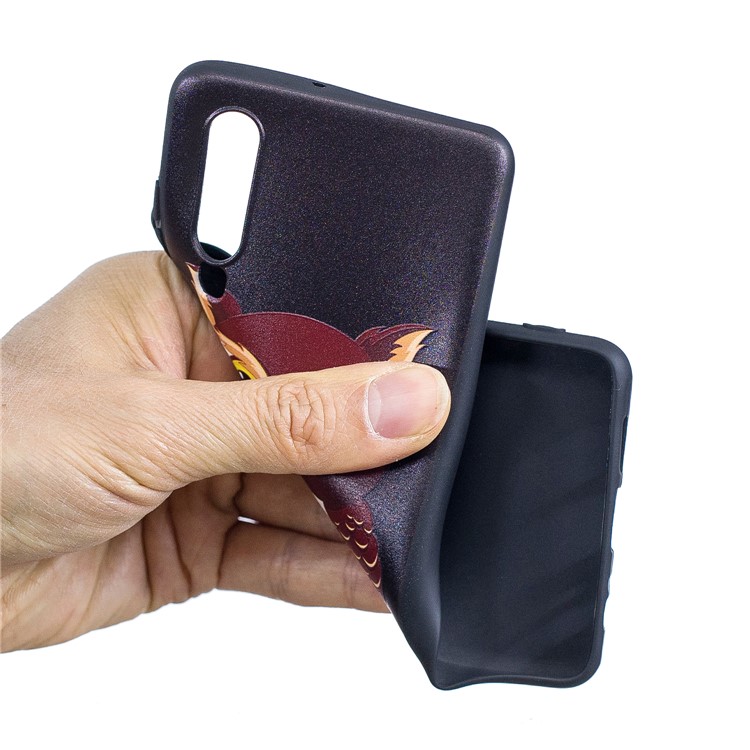 Pattern Printing Embossment Soft TPU Case Cover for Huawei P30 - Brown Owl-7
