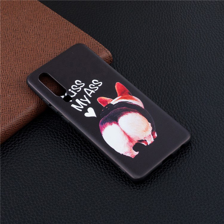 Pattern Printing Embossment Soft TPU Mobile Cover for Huawei P30 - Kiss My Ass-2
