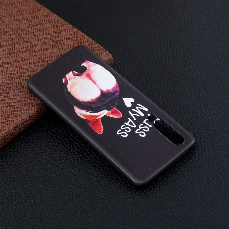 Pattern Printing Embossment Soft TPU Mobile Cover for Huawei P30 - Kiss My Ass-3