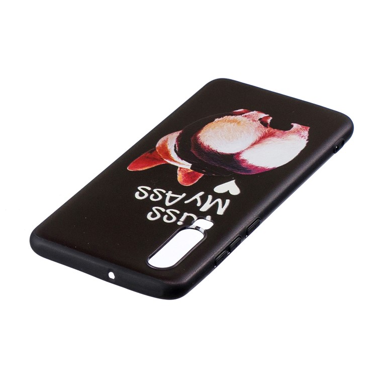 Pattern Printing Embossment Soft TPU Mobile Cover for Huawei P30 - Kiss My Ass-6