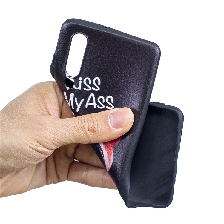Pattern Printing Embossment Soft TPU Mobile Cover for Huawei P30 - Kiss My Ass-7