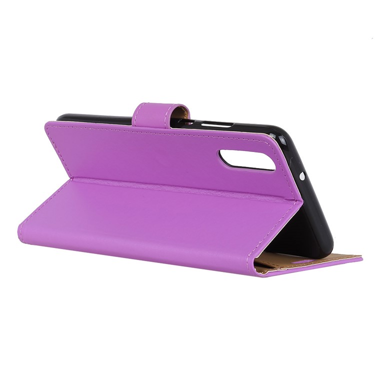 Wallet Stand Leather Flip Protection Case for Huawei Enjoy 9/Y7 Pro (2019) - Purple-4
