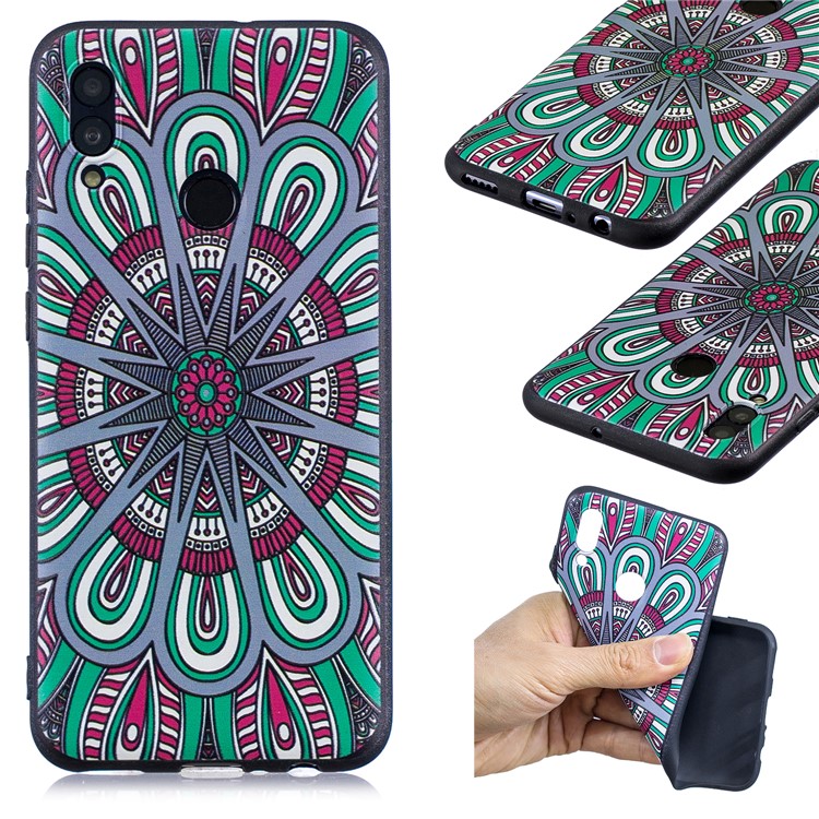 Estojo De TPU Em Relevo Para Huawei P Inteligente (2019) / Honrar 10 Lite - Padrão De Tribo Clássico-1