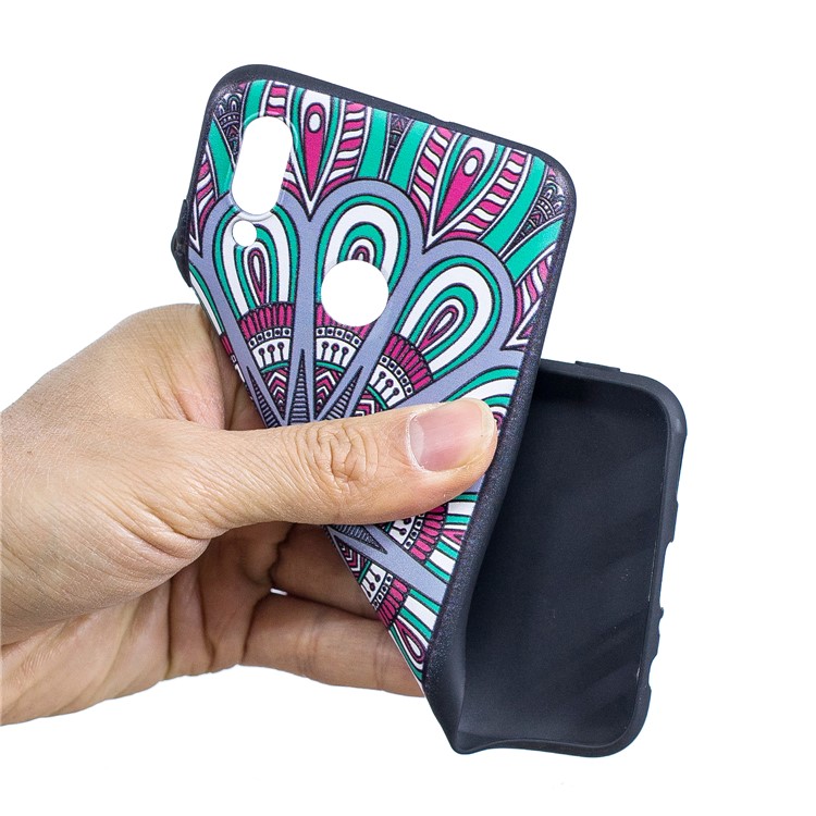Estojo De TPU Em Relevo Para Huawei P Inteligente (2019) / Honrar 10 Lite - Padrão De Tribo Clássico-5