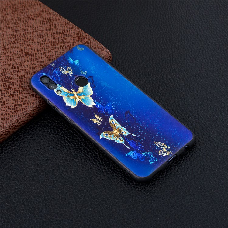 Capa De TPU Padrão Em Relevo Para Huawei P Inteligente (2019) / Honrar 10 Lite - Borboletas Azuis-6