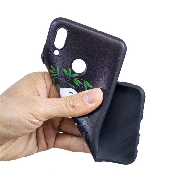 Embossed Pattern TPU Phone Casing for Huawei P Smart (2019) / Honor 10 Lite - Panda and Bamboo-5