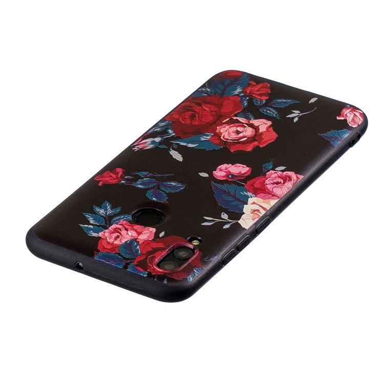Embossed Pattern TPU Phone Cover for Huawei P Smart (2019) / Honor 10 Lite - Roses-4